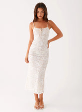 Postcards Lace Midi Dress - Ivory