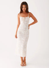 Postcards Lace Midi Dress - Ivory