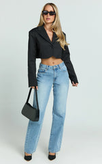 Darcie Jeans - Baggy Recycled Denim Jeans in Mid Blue Wash