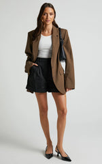 Khaimy Shorts - High Waisted Cuffed Shorts in Black