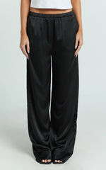Gloria Pants - Low Rise Straight Leg Pants in Black