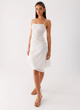 Tamar Midi Dress - White