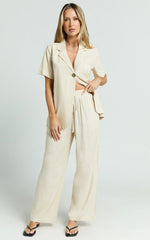 Ace Pants - Linen Look Pant in Oatmeal