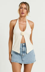 Harriet Skort - Mid Waisted Recycled Denim Skort in Light Blue Wash