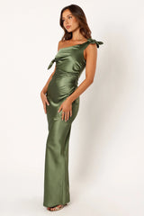 Selma Off Shoulder Maxi Dress - Olive
