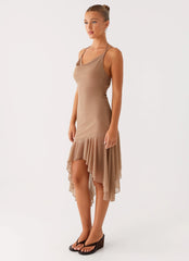 Bessie Midi Dress - Beige