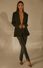 Deola Pant - Sequin High Waisted Skinny Leg in Black