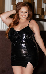 Ingrid Mini Skirt - Sequin Skirt in Black