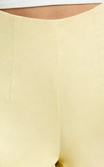 Harvey Shorts - High Waisted Tailored Shorts in Lemon