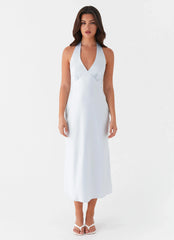 Heavy Hearted Midi Dress - Blue