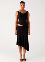 Wonderlust Midi Skirt - Black