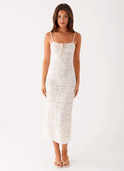 Postcards Lace Midi Dress - Ivory