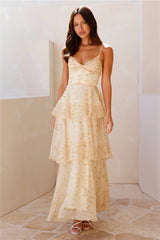 Sun Shining Through Maxi Dress Yellow